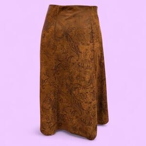 Soft brown midi skirt with